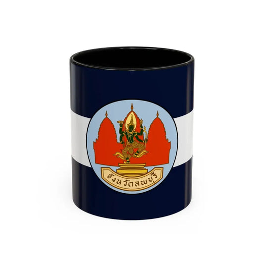 Flag of Lop Buri Province Thailand - Accent Coffee Mug 11oz Black - Go Mug Yourself