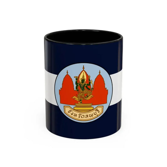 Flag of Lop Buri Province Thailand - Accent Coffee Mug 11oz Black - Go Mug Yourself