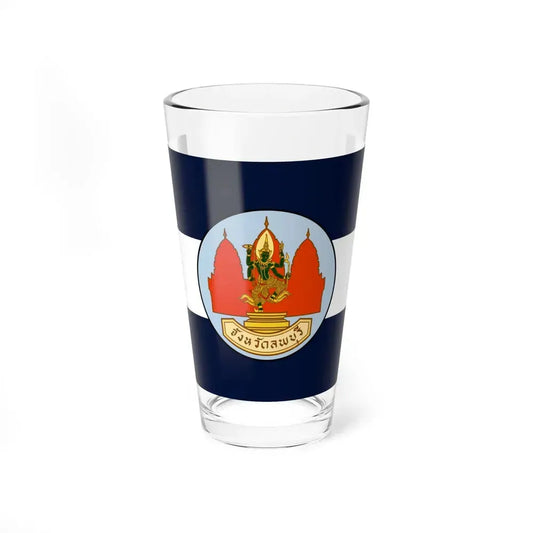 Flag of Lop Buri Province Thailand - Pint Glass 16oz 16oz - Go Mug Yourself