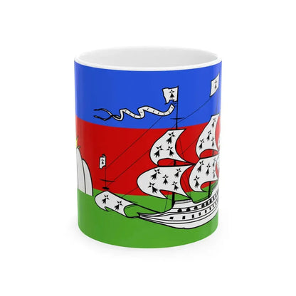 Flag of Lorient (France) White Coffee Mug 11oz - Go Mug Yourself