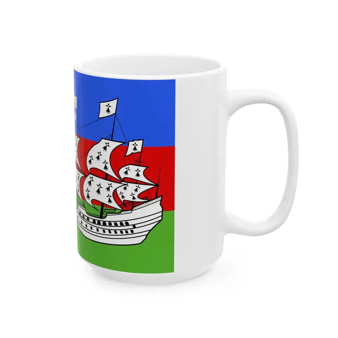 Flag of Lorient (France) White Coffee Mug - Go Mug Yourself