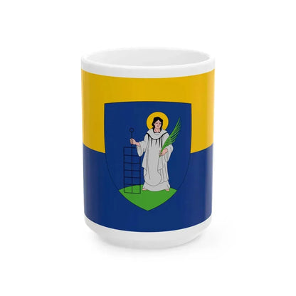 Flag of Lorinci (Hungary) White Coffee Mug 15oz - Go Mug Yourself