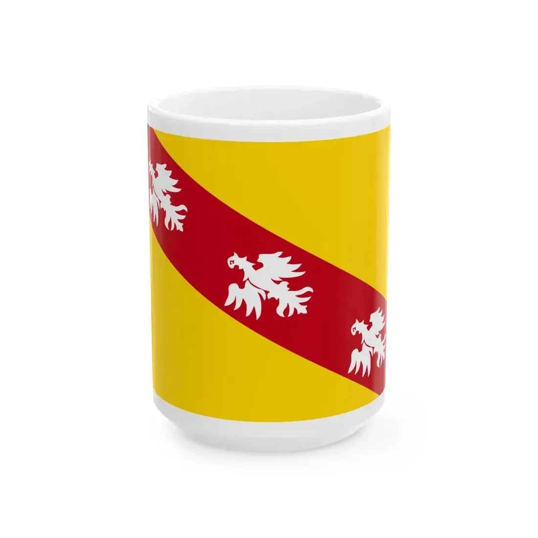 Flag of Lorraine (Belgium) White Coffee Mug 15oz - Go Mug Yourself