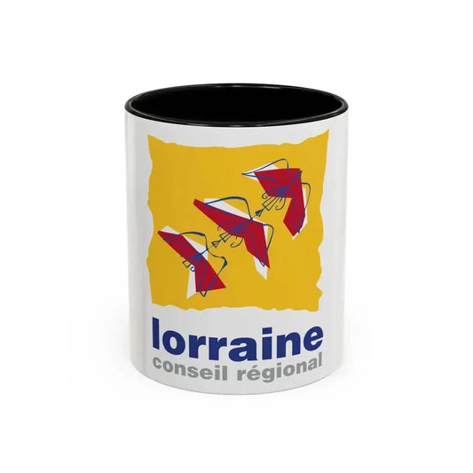 Flag of Lorraine France 2 - Accent Coffee Mug 11oz Black - Go Mug Yourself