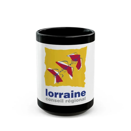 Flag of Lorraine France 2 - Black Coffee Mug 15oz - Go Mug Yourself
