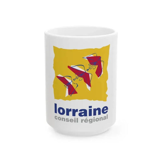 Flag of Lorraine France 2 - White Coffee Mug 15oz - Go Mug Yourself