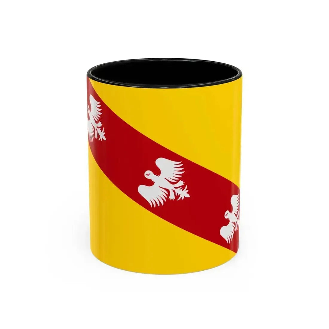 Flag of Lorraine France - Accent Coffee Mug 11oz Black - Go Mug Yourself