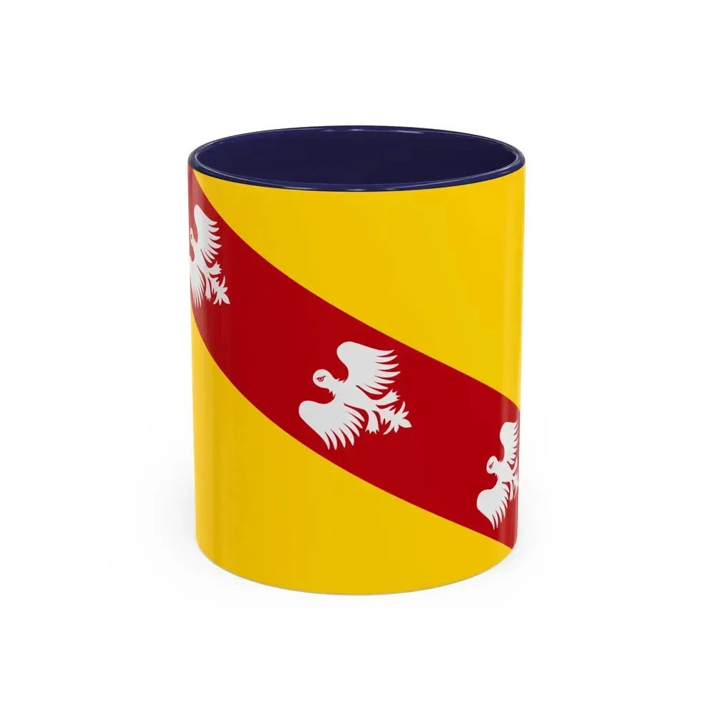 Flag of Lorraine France - Accent Coffee Mug 11oz Navy - Go Mug Yourself