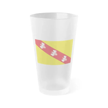 Flag of Lorraine France - Frosted Pint Glass 16oz 16oz Frosted - Go Mug Yourself