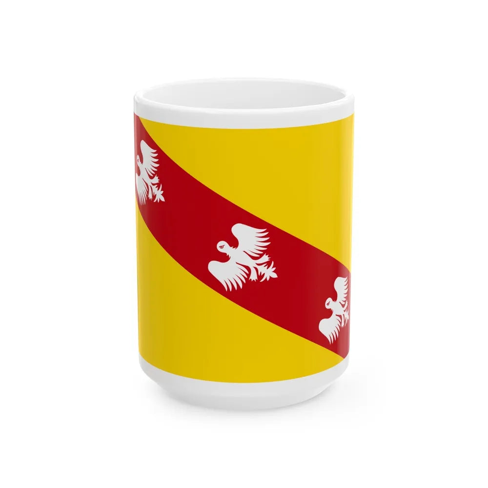 Flag of Lorraine France - White Coffee Mug-15oz-Go Mug Yourself