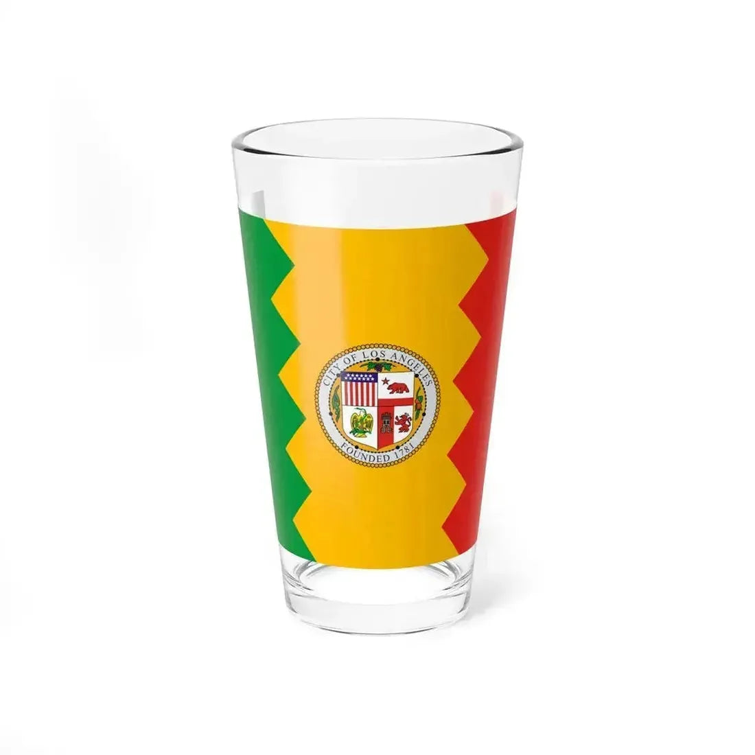 Flag of Los Angeles, California - Pint Glass 16oz 16oz - Go Mug Yourself