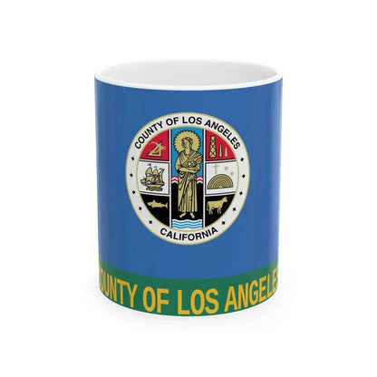 Flag of Los Angeles County California 1967-2004 (United States) White Coffee Mug 11oz - Go Mug Yourself