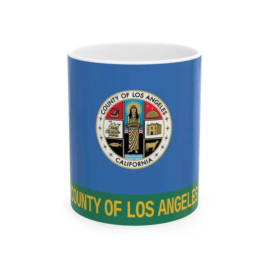Flag of Los Angeles County California 2014-2016 (United States) White Coffee Mug 11oz - Go Mug Yourself