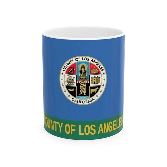 Flag of Los Angeles County California (United States) White Coffee Mug 11oz - Go Mug Yourself