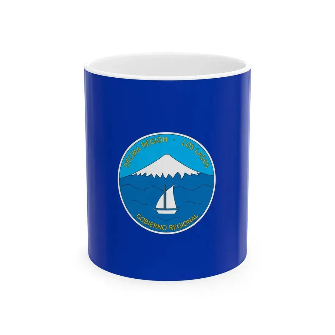 Flag of Los Lagos Region -2013 (Chile) White Coffee Mug 11oz - Go Mug Yourself