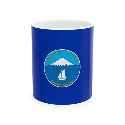 Flag of Los Lagos Region -2013 (Chile) White Coffee Mug 11oz - Go Mug Yourself
