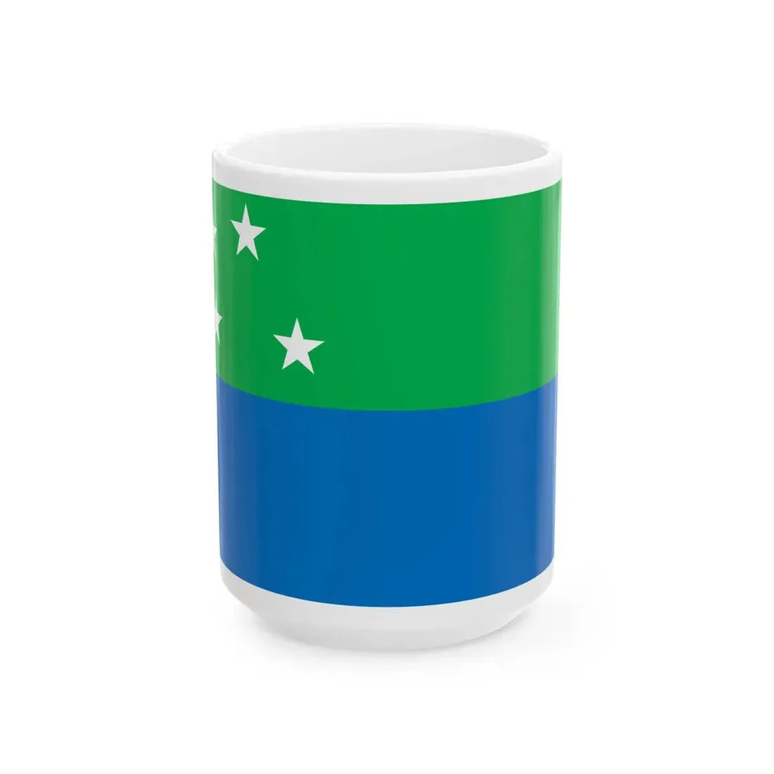 Flag of Los Lagos Region Chile (Chile) White Coffee Mug 15oz - Go Mug Yourself