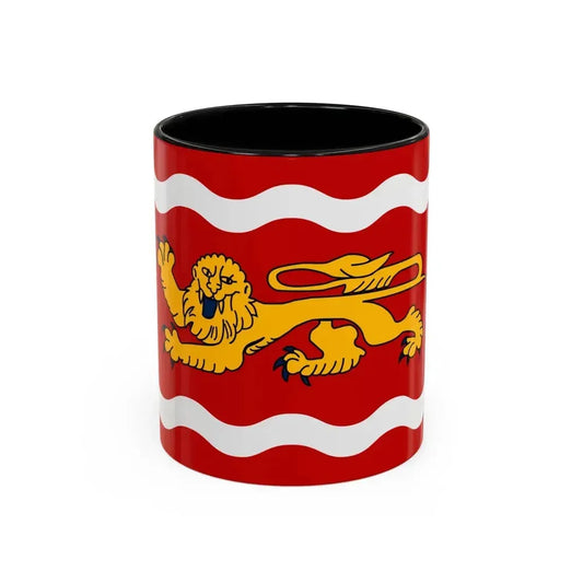 Flag of Lot et Garonne France - Accent Coffee Mug 11oz Black - Go Mug Yourself