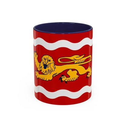 Flag of Lot et Garonne France - Accent Coffee Mug 11oz Navy - Go Mug Yourself