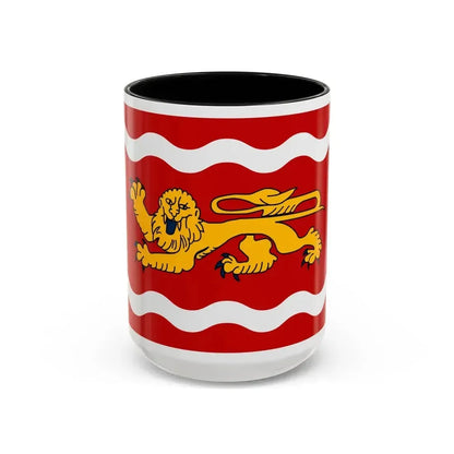 Flag of Lot et Garonne France - Accent Coffee Mug 15oz Black - Go Mug Yourself