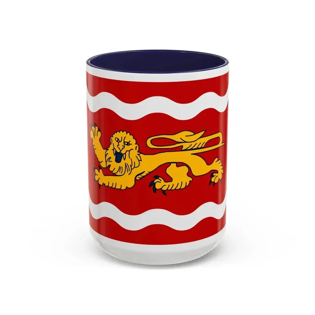 Flag of Lot et Garonne France - Accent Coffee Mug 15oz Navy - Go Mug Yourself
