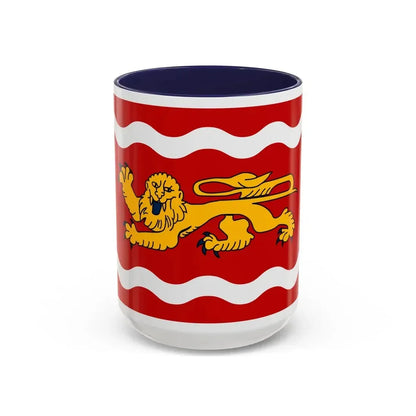 Flag of Lot et Garonne France - Accent Coffee Mug 15oz Navy - Go Mug Yourself