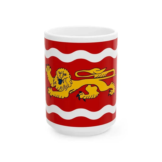 Flag of Lot et Garonne France - White Coffee Mug 15oz - Go Mug Yourself
