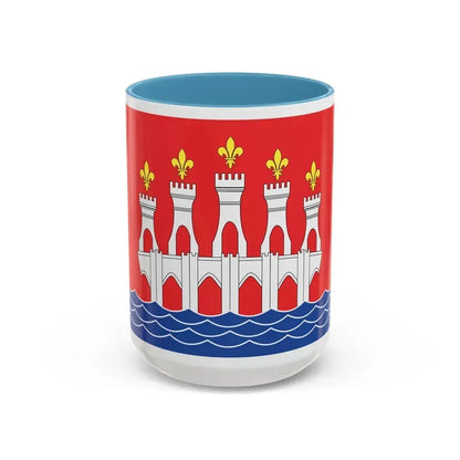 Flag of Lot France 2 - Accent Coffee Mug 15oz Light Blue - Go Mug Yourself