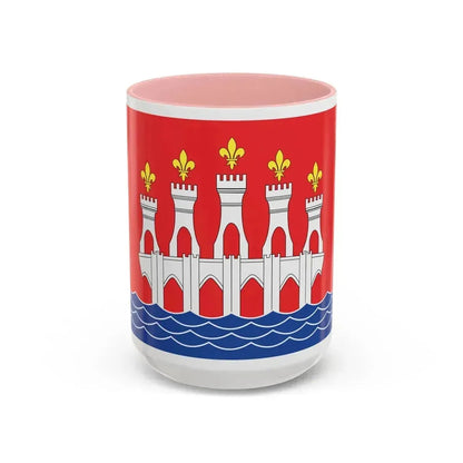 Flag of Lot France 2 - Accent Coffee Mug 15oz Pink - Go Mug Yourself