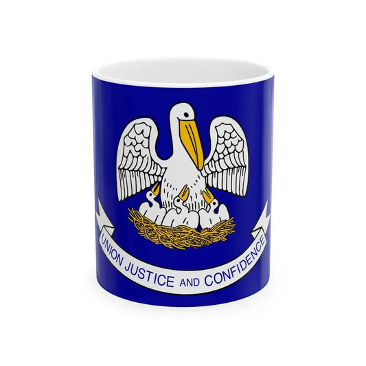 Flag of Louisiana 1912-2006 (United States) White Coffee Mug 11oz - Go Mug Yourself