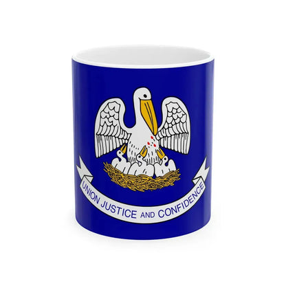 Flag of Louisiana 2006-2010 (United States) White Coffee Mug 11oz - Go Mug Yourself