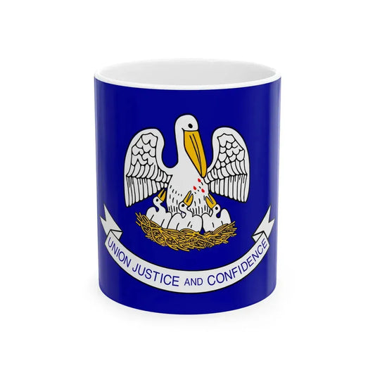 Flag of Louisiana 2006-2010 (United States) White Coffee Mug 11oz - Go Mug Yourself