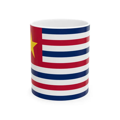 Flag of Louisiana February 1861 (United States) White Coffee Mug 11oz - Go Mug Yourself
