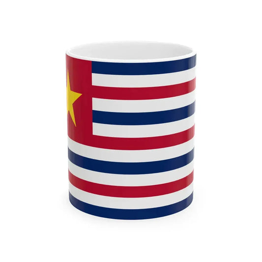 Flag of Louisiana February 1861 (United States) White Coffee Mug 11oz - Go Mug Yourself