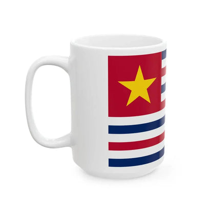 Flag of Louisiana February 1861 (United States) White Coffee Mug - Go Mug Yourself