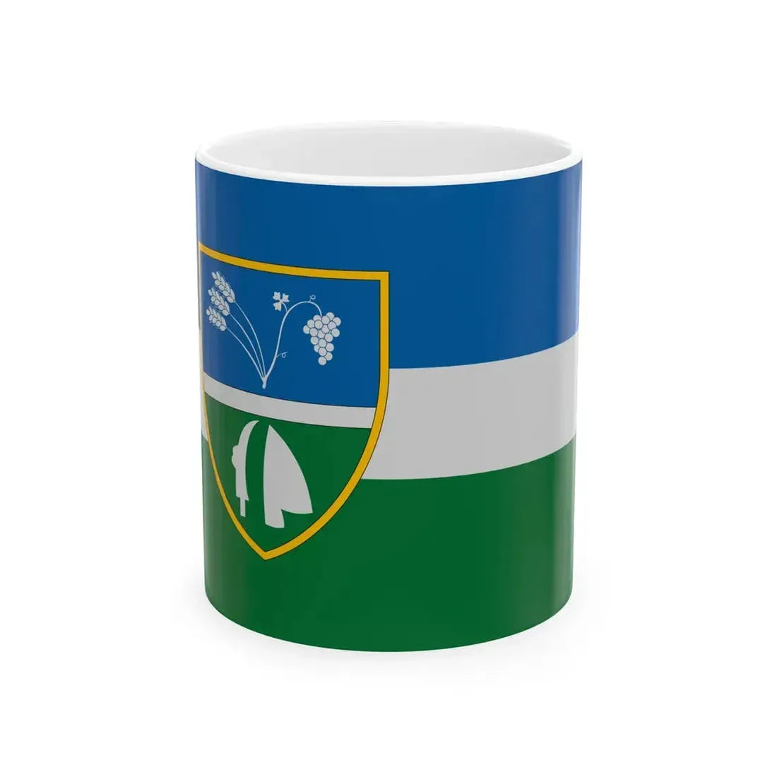 Flag of Lovas (Hungary) White Coffee Mug 11oz - Go Mug Yourself