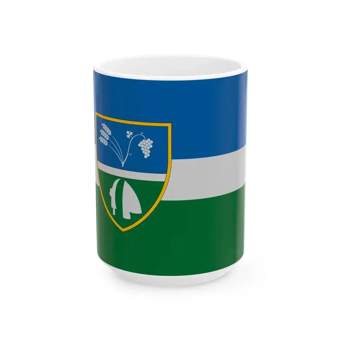 Flag of Lovas (Hungary) White Coffee Mug 15oz - Go Mug Yourself