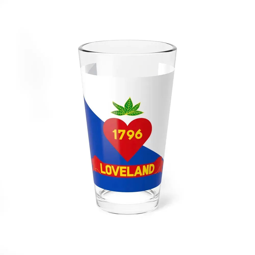 Flag of Loveland, Ohio - Pint Glass 16oz 16oz - Go Mug Yourself