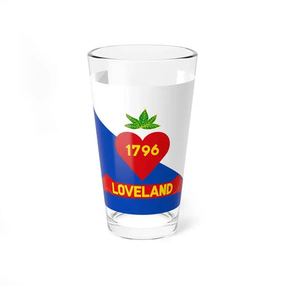 Flag of Loveland, Ohio - Pint Glass 16oz 16oz - Go Mug Yourself