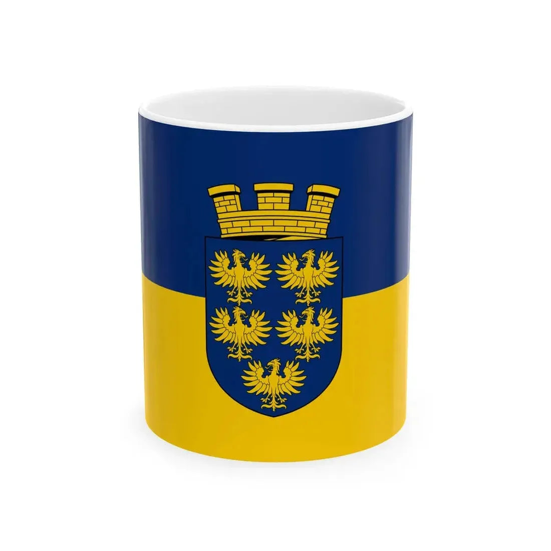 Flag of Lower Austria state (Austria) White Coffee Mug 11oz - Go Mug Yourself