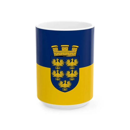 Flag of Lower Austria state (Austria) White Coffee Mug 15oz - Go Mug Yourself