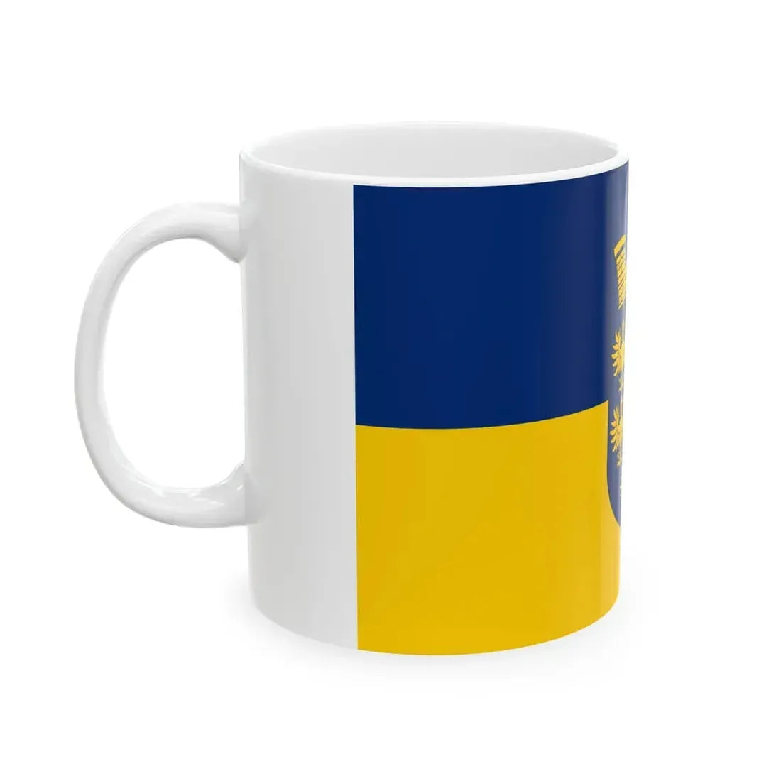 Flag of Lower Austria state (Austria) White Coffee Mug - Go Mug Yourself