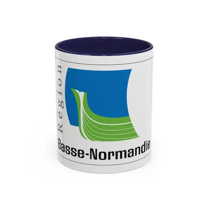 Flag of Lower Normandy France 2 - Accent Coffee Mug 11oz Navy - Go Mug Yourself