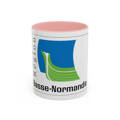 Flag of Lower Normandy France 2 - Accent Coffee Mug 11oz Pink - Go Mug Yourself