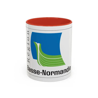Flag of Lower Normandy France 2 - Accent Coffee Mug 11oz Red - Go Mug Yourself