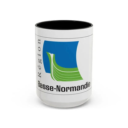 Flag of Lower Normandy France 2 - Accent Coffee Mug 15oz Black - Go Mug Yourself