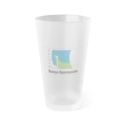 Flag of Lower Normandy France 2 - Frosted Pint Glass 16oz 16oz Frosted - Go Mug Yourself