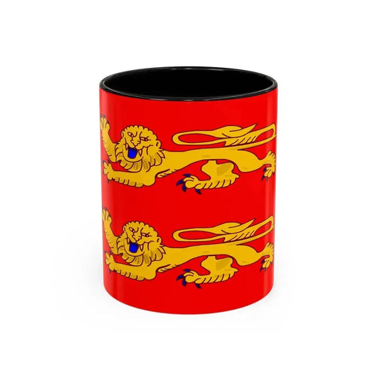 Flag of Lower Normandy France - Accent Coffee Mug 11oz Black - Go Mug Yourself