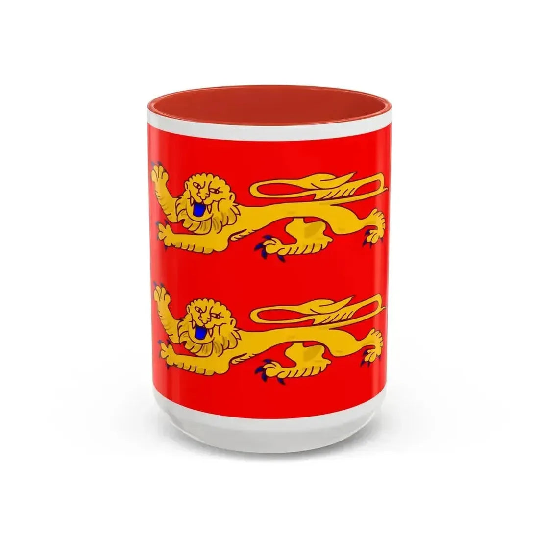 Flag of Lower Normandy France - Accent Coffee Mug 15oz Red - Go Mug Yourself