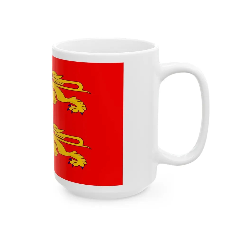 Flag of Lower Normandy France - White Coffee Mug-Go Mug Yourself